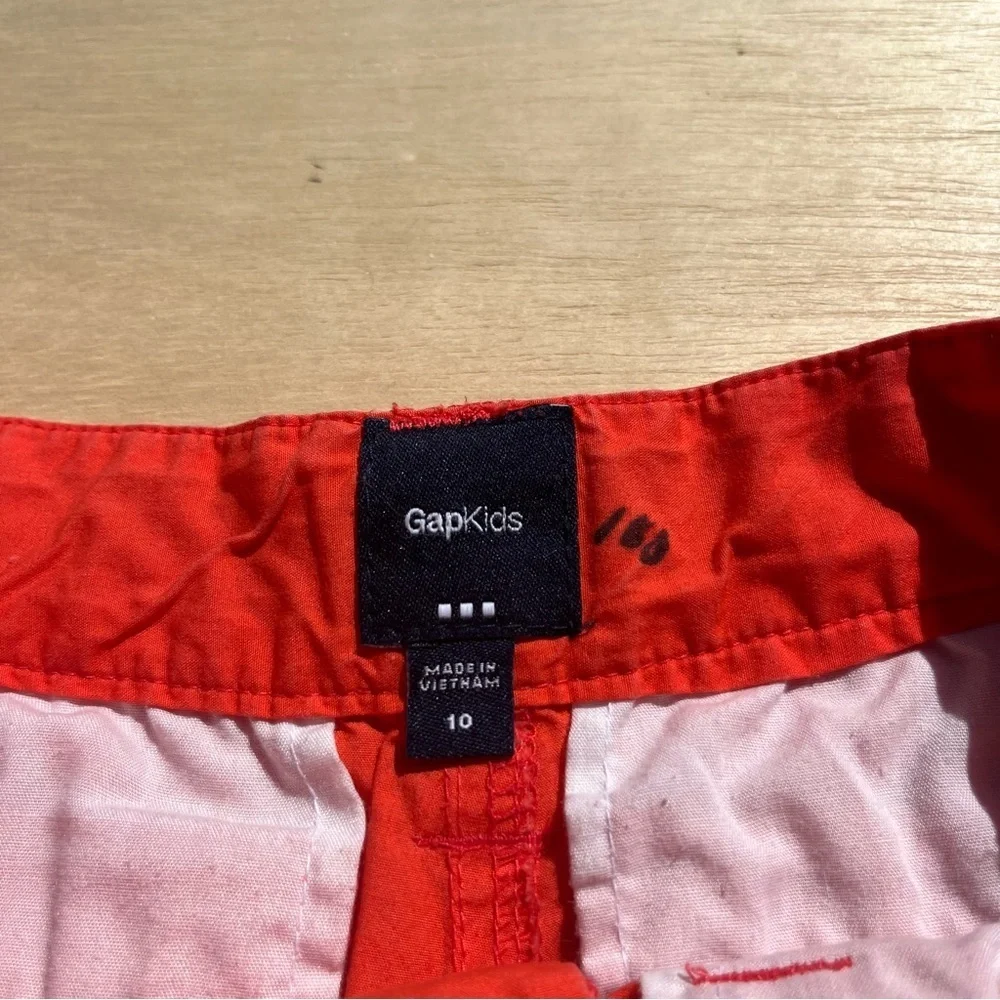 Kids Girls GAP Kids size 10 Orange Red Bright Cargo Shorts